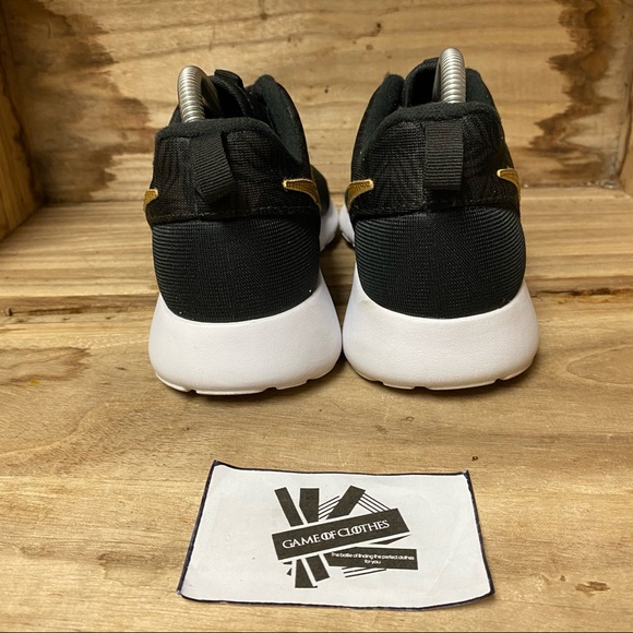 Nike roshe one black gold running sneakers shoes - Picture 4 of 8